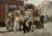 Porteurs de farine. Scxne parisienne (Flour carriers. Scene from Paris).